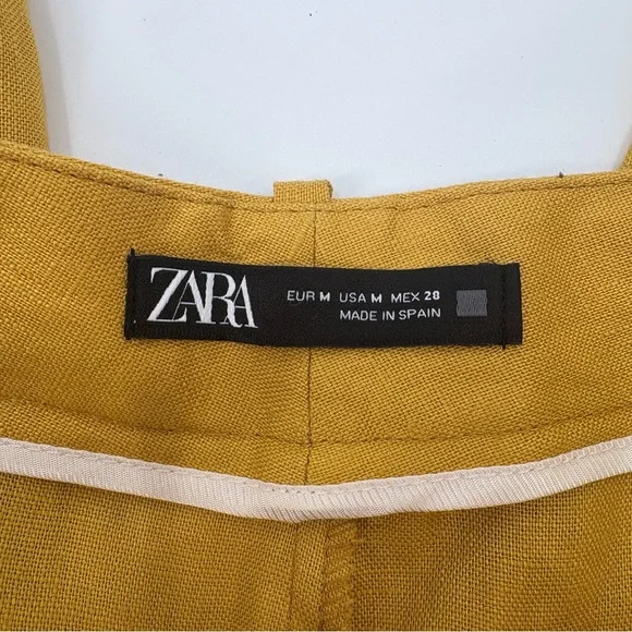 ZARA Women’s Yellow Linen Blazer Pant Set - Picture 13 of 16